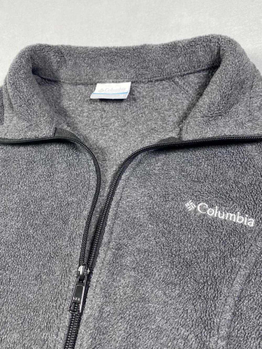 Columbia Sportswear Gray Full Zip Fleece Jacket w/ Zipper Pockets Womens Size M